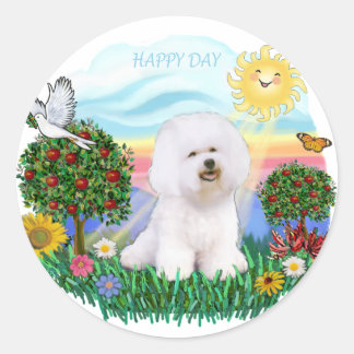 Bichon Frise Runder Aufkleber