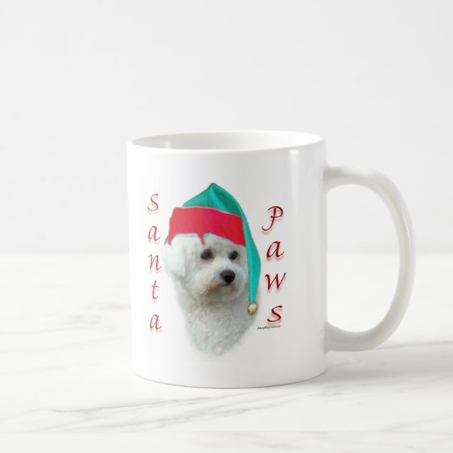 Bichon Frise Santa Paws Kaffeetasse (Rechts)