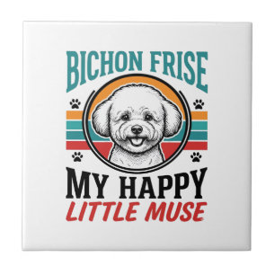 Bichon Frise Shirt Vintage Spirit Hund Art_1 Fliese