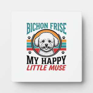 Bichon Frise Shirt Vintage Spirit Hund Art_1 Fotoplatte