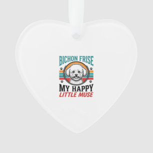 Bichon Frise Shirt Vintage Spirit Hund Art_1 Ornament