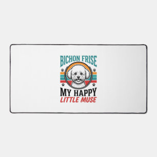 Bichon Frise Shirt Vintage Spirit Hund Art_1 Schreibtischunterlage