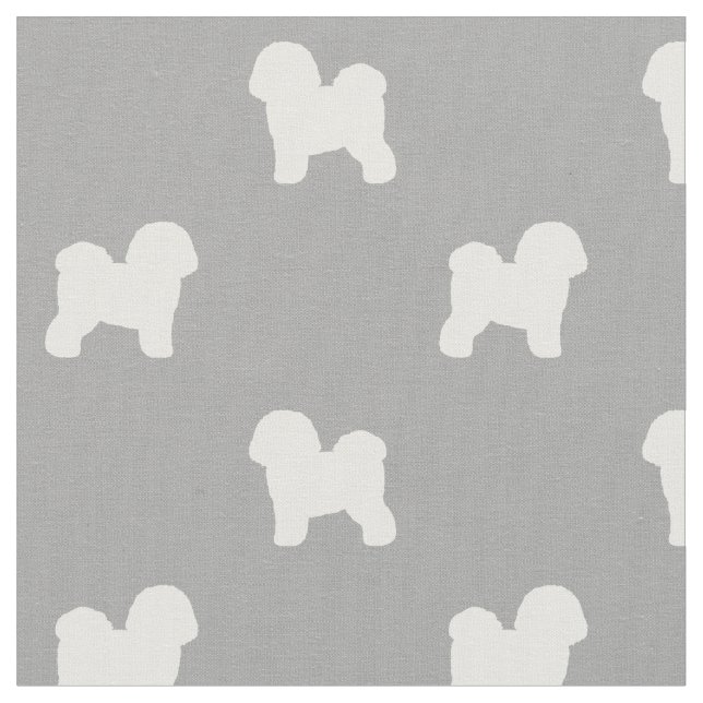 Bichon Frise Silhouette-Muster Stoff (Nahaufnahme)
