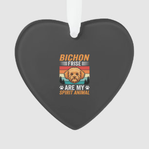 Bichon Frise Spirit-Tier Retro Hund Ornament