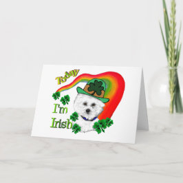 Bichon Frise St Patrick Tag Karte