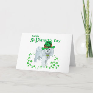Bichon Frise St. Patrick's Day Karte