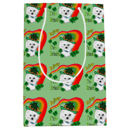Bichon Frise St. Patricks Day Mittlere Geschenktüte