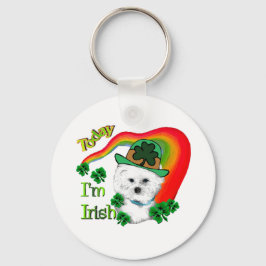 Bichon Frise St Patricks Schlüsselanhänger