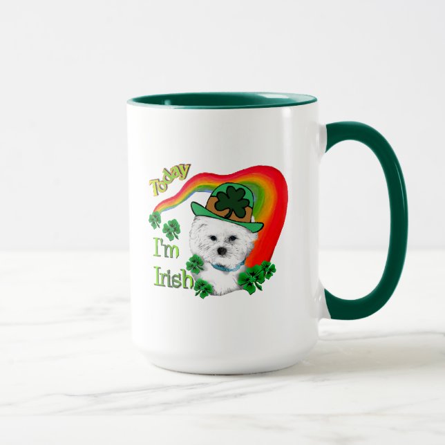 Bichon Frise St Patricks Tasse (Rechts)