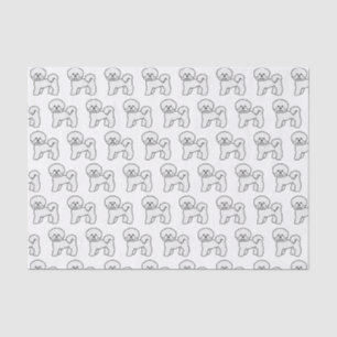 Bichon Frise Süße Cartoon-Hund-Illustration Muster Seidenpapier