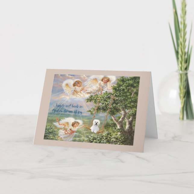 Bichon Frise Sympathy Card Karte (Vorderseite)