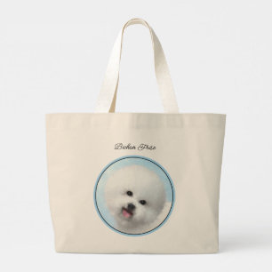 Bichon Frise Tenerife Malerei White Niedlich Dog A Jumbo Stoffbeutel