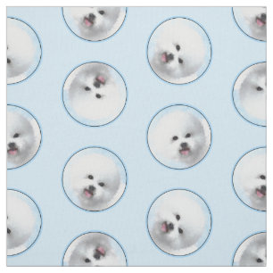 Bichon Frise Tenerife Malerei White Niedlich Dog A Stoff