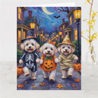 Bichon Frise Trick-oder-Treating Halloween-Kostüme