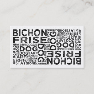 Bichon Frise Typografie Visitenkarte
