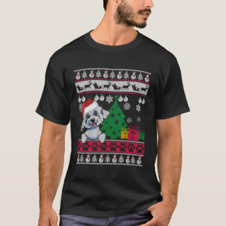 Bichon Frise Ugly Sweater Xmas Dog Geschenk für Ch T-Shirt