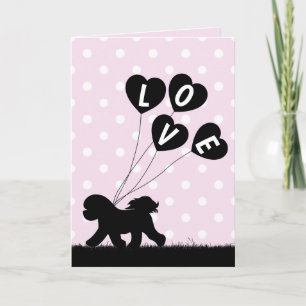 Bichon Frise Valentine's Day Card Feiertagskarte