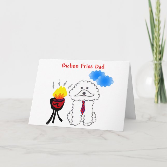 Bichon Frise Vater Card Karte (Vorderseite)