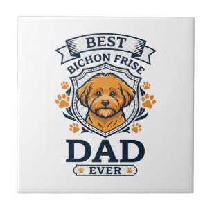 Bichon Frise Vater Einst Hundepfotenabdrücke Fliese