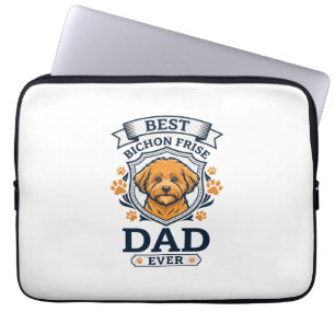 Bichon Frise Vater Einst Hundepfotenabdrücke Laptopschutzhülle