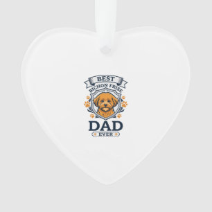 Bichon Frise Vater Einst Hundepfotenabdrücke Ornament