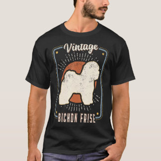 Bichon Frise Vintag Retro Classic Hund Liebe 1 T-Shirt