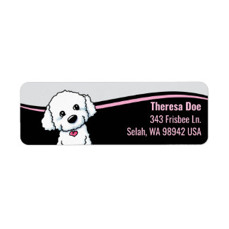Bichon Frisé Wave-Adressetikett