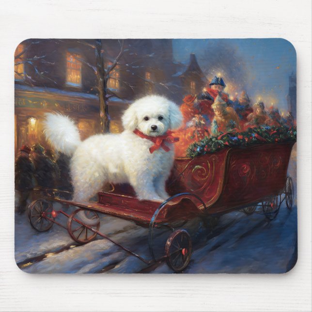 Bichon Frise Weihnachtsfeier Mousepad (Vorne)