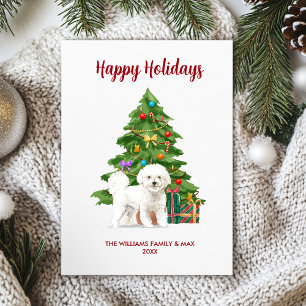 Bichon Frise Weihnachtskarte Feiertagskarte