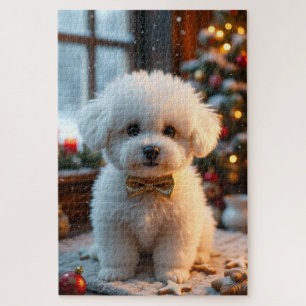 Bichon Frise Weihnachtskunst Puzzle