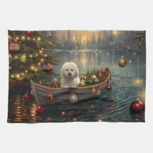 Bichon Frise Weihnachtsreise Geschirrtuch