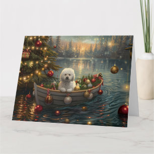 Bichon Frise Weihnachtsreise Karte