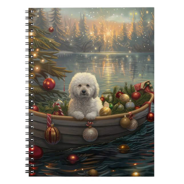 Bichon Frise Weihnachtsreise Notizblock (Vorderseite)