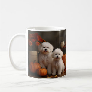 Bichon Frise Welppy Autumn Delight Pumpkin Kaffeetasse