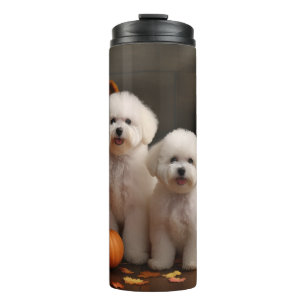 Bichon Frise Welppy Autumn Delight Pumpkin Thermosbecher