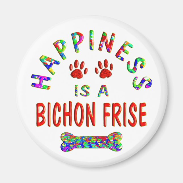 Bichon Happiness Magnet (Vorne)
