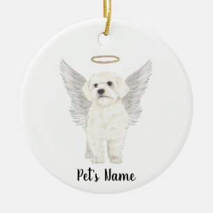 Bichon Havanese Maltese Hund Sympathie Gedenken  Keramik Ornament
