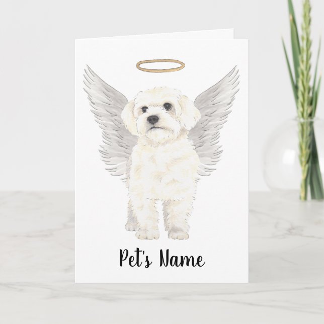 Bichon Havanese Maltesisches Beileid Memorial Karte (Vorderseite)
