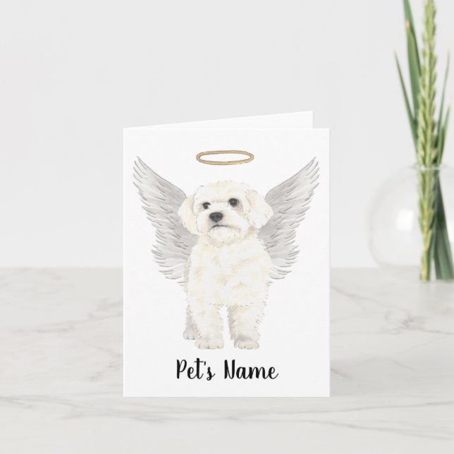 Bichon Havanese Maltesisches Beileid Memorial Karte (Vorderseite)