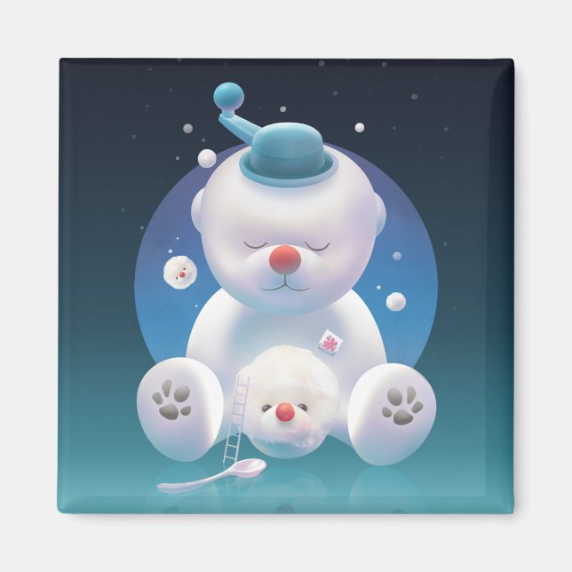 Bichon Ice Shaver Dreamland Magnet (Vorne)