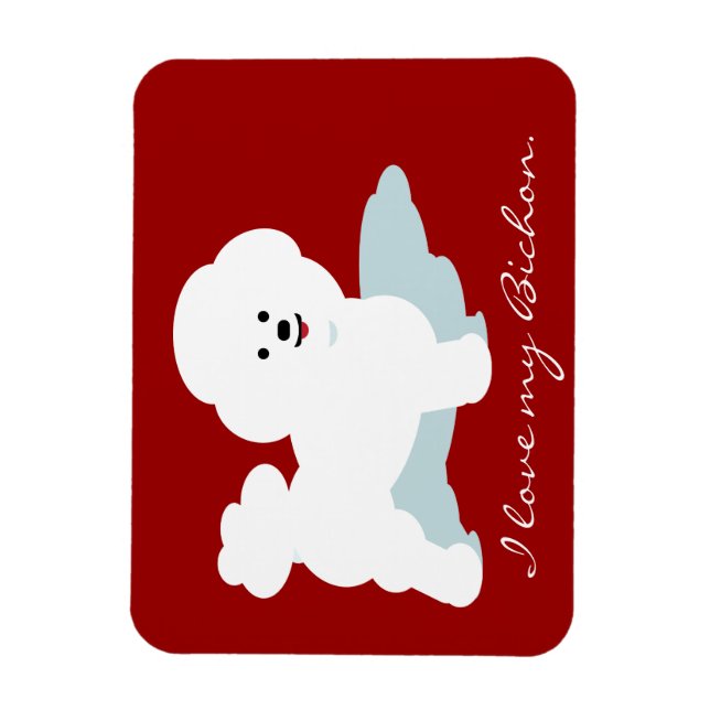 Bichon-Liebe-Magnete in Rot Magnet (Vertikal)
