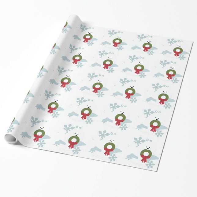 Bichon Liebe-Weihnachtsfeiertags-Art Geschenkpapier (Ungerollt)