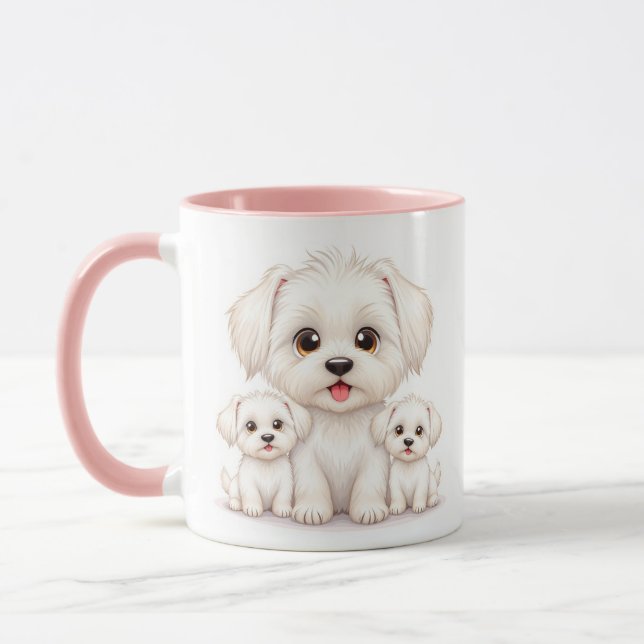 Bichon Maltese Family Tasse - Adorable Gift for Do (Links)