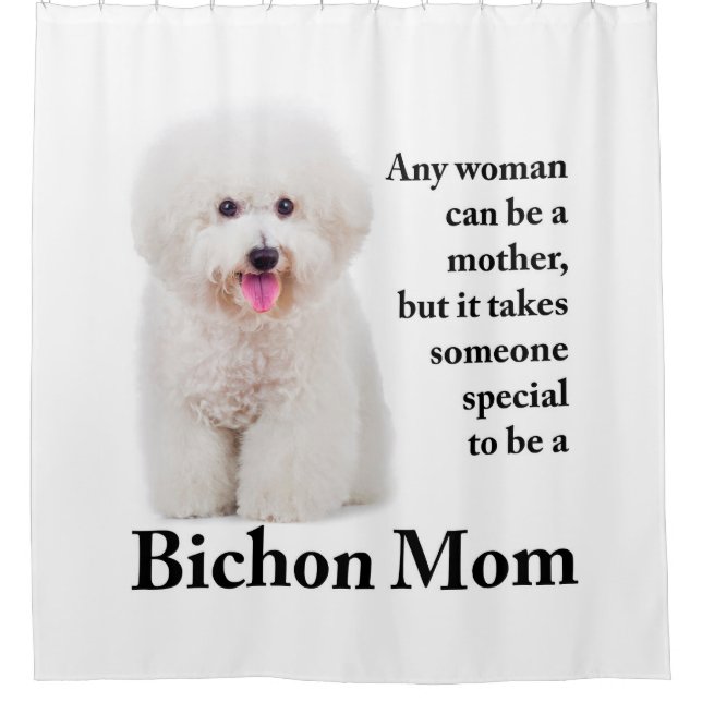 Bichon Mama Duschvorhang (Vorderseite)