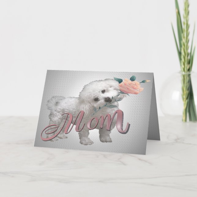Bichon Mother Day Card Karte (Vorderseite)