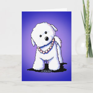 Bichon Pearls Grußkarte Karte