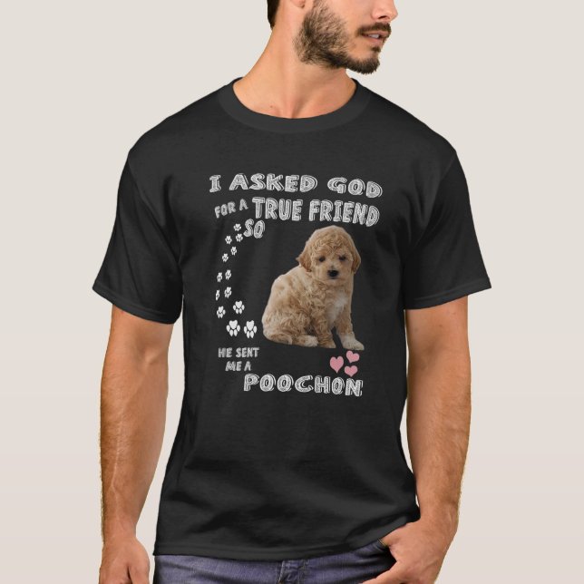 Bichon Poodle Dog Mama, Bichon Poo Vater Kostüm, S T-Shirt (Vorderseite)