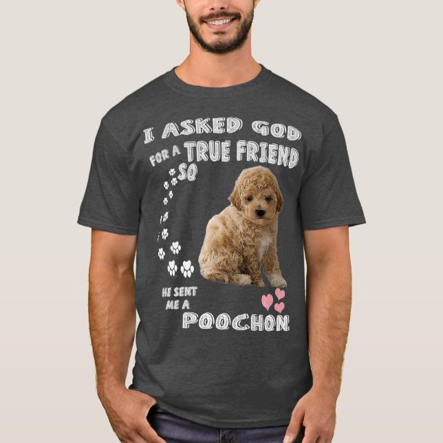 Bichon Poodle Dog Mom Bichon Poo Dad Costume T-Shirt (Vorderseite)