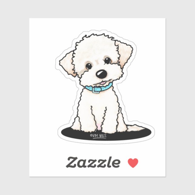 Bichon Puppy KiniArt Sticker (Blatt)