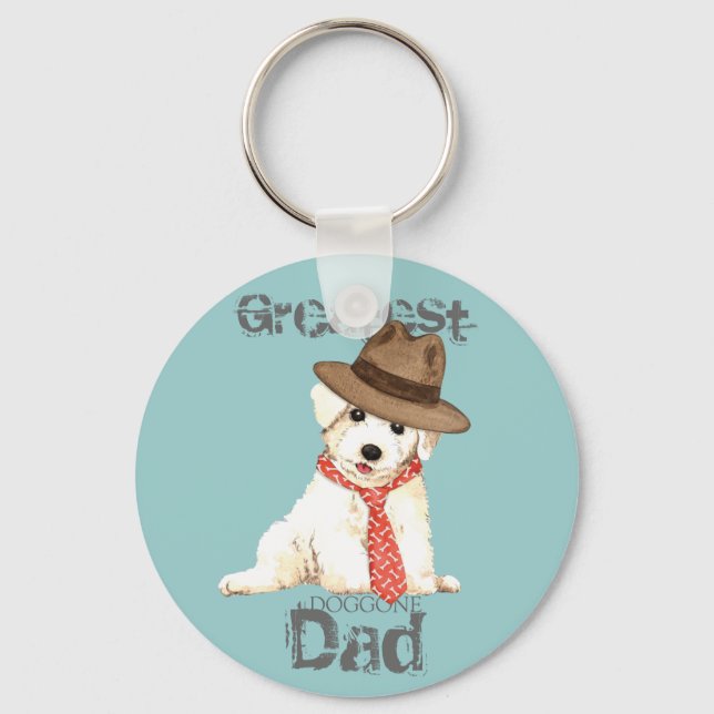 Bichon Vater Schlüsselanhänger (Vorderseite)